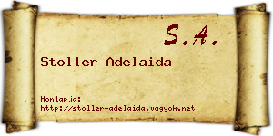 Stoller Adelaida névjegykártya
